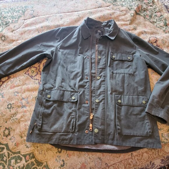 Levi’s X Halley Stevensons of Scotland: Tin Cloth Chore Coat in Evergreen - Picture 9 of 9